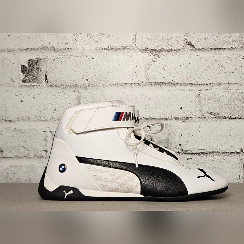 Puma BMW Motorsport Future Cat Mid Driving Shoes Mens 10.5 White - Picture 5 of 11